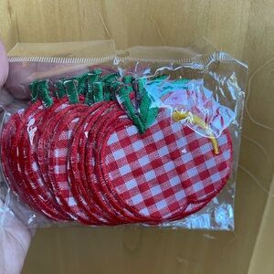 (10) Vibrant Assorted Fruits Iron-On Patches - Plaid Apple Design